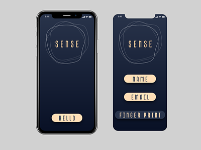 The Sense adobe xd designmadness future interactive prototype iphone logging in mobile app design mobile app development mobileapp ui ux uxlover