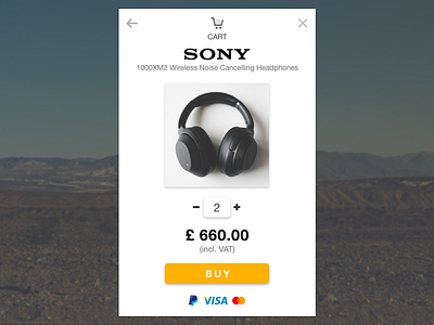 Shopping Cart adobe xd creativehunger daily ui 058 dailyui design designmadness enjoy the moment headphones quantity shopping cart ux ui design uxlover