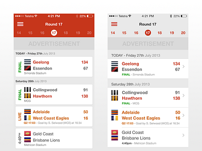 Football Now iOS app