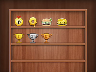 footytips achievements achievements burger donut footytips icon design icons shelf shelves trophy wood