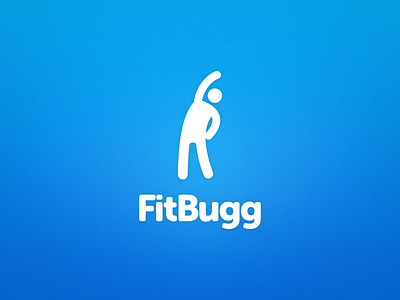 Fitbugg Logo blue branding fitbugg fitness ios logo logo design marketing museo stick figure