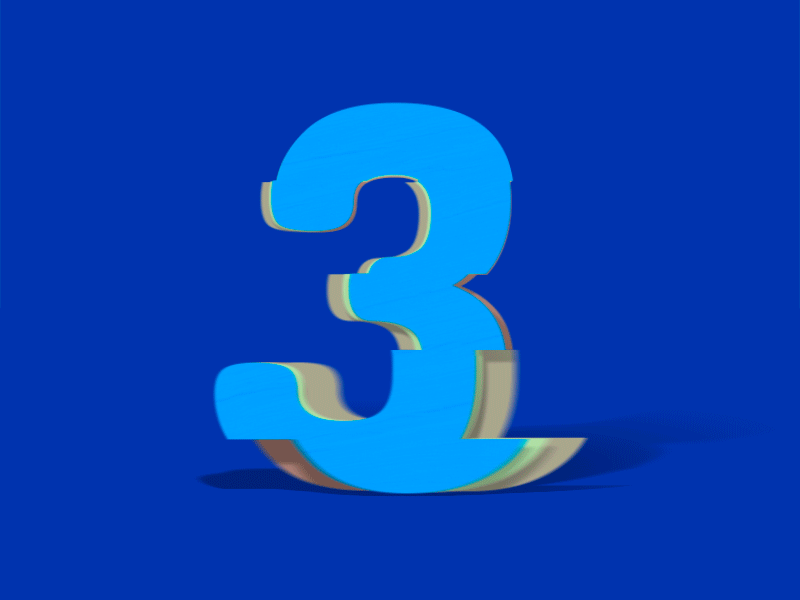Number 3 3 after effects ae 2d motion motion graphics 36days animation movement