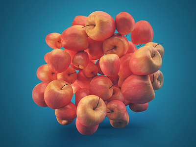 Apples. cinema 4d c4d vray vrayforc4d shape texture colorful render maxon 3d