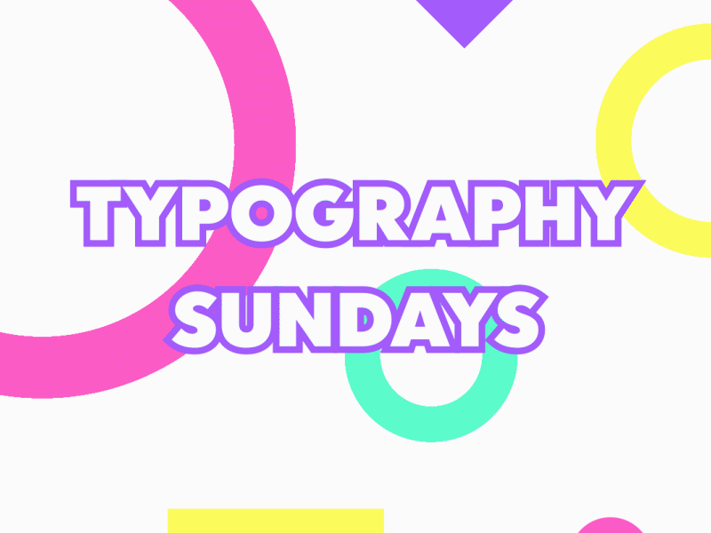 Typography Sundays aftereffects kinetictype kinetictypography motiondesign motiongraphics motiontype typeinmotion typography