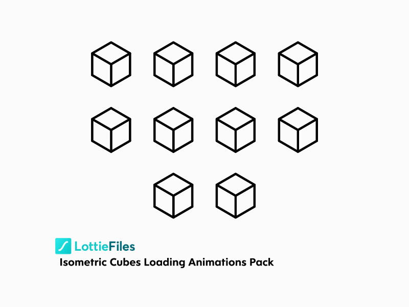 Isometric Cubes Loading Animations Pack - LottieFiles Marketplac after effects fake 3d faux 3d isometric isometric animation isometric cubes isometric loaders loading animation lottie animation lottiefiles lottiefiles marketplace motion design motiongraphics