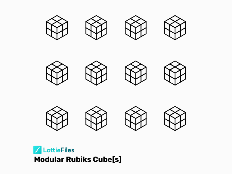 Modular Rubiks Cube[s] - LottieFiles Marketplace after effects icon animation isometric isometric cube isometry loading animation lottie animation lottie animator lottie animator lottiefiles lottiefiles marketplace motion graphics motiondesign preloaders
