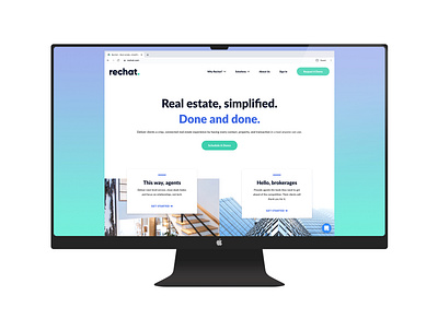 Rechat Website Redesign real estate redesign website website design website designer website designing