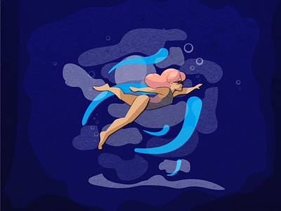 Swimming character digital draw digital illustration fem female femenine feminine feminism girl girl character girl illustration illustraion illustration swimming swimming girl vector illustration woman