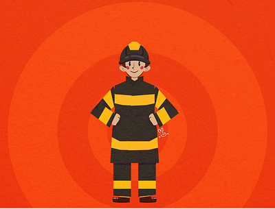 Happy fireman day! character character design digital draw digital illustration illustration vector illustration