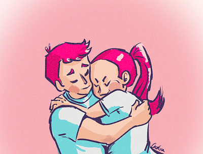 Couple Hug - benefits of hugs couple cute couple digital illustration. illustration illustration digital
