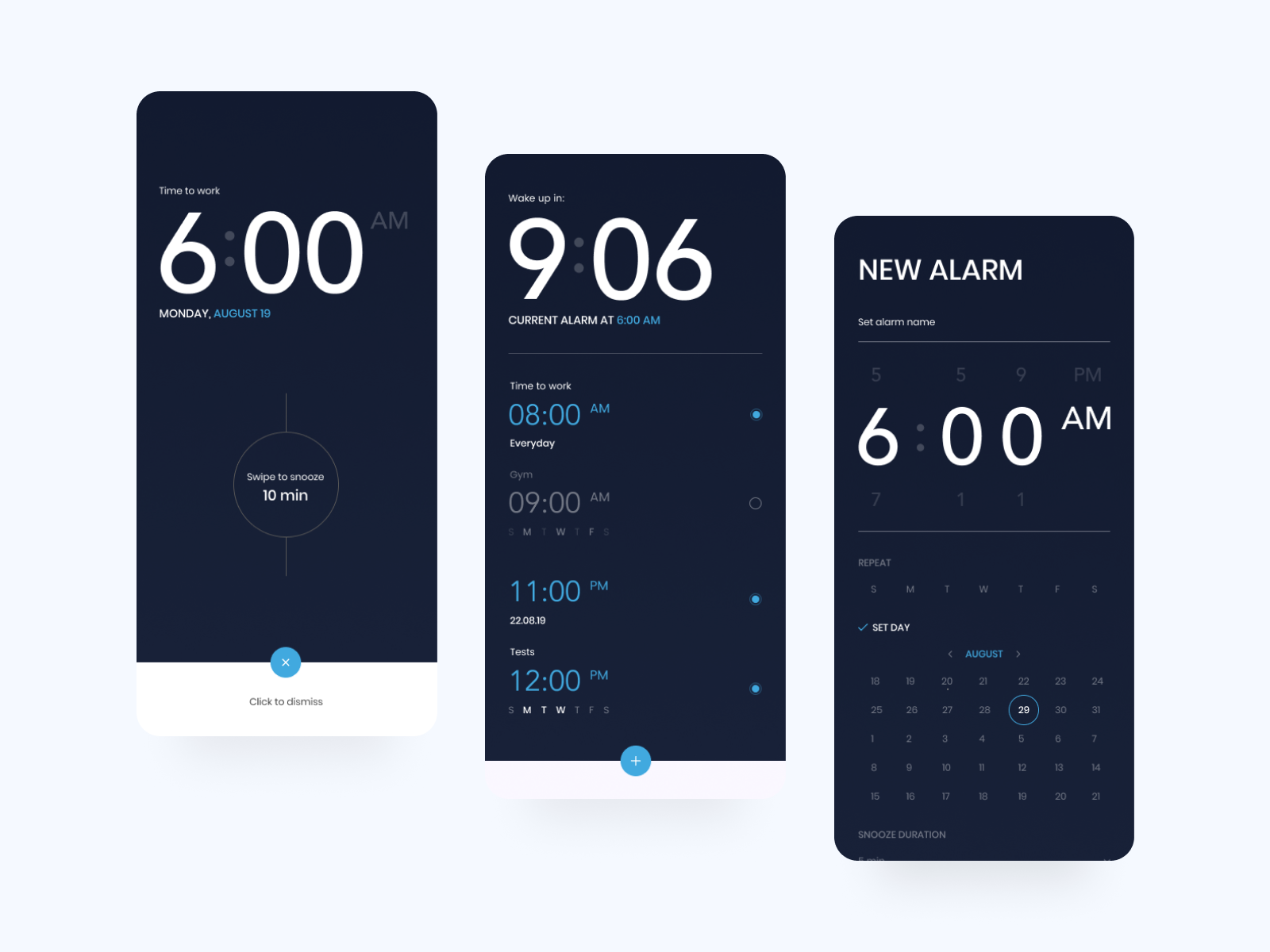 Alarm Clock — App Design by Kirill Khimenko on Dribbble