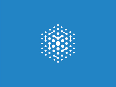 Dots cube design icon logo vector