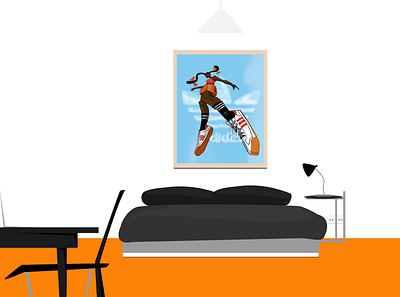 freelancer Bedroom affinitydesigner art bedroom design illustration vector