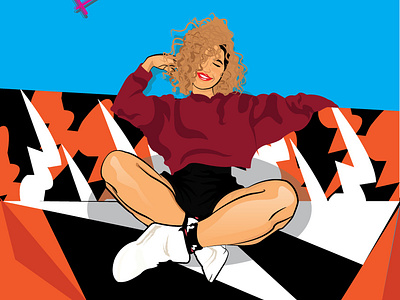 Raye art illustration pop raye singer vector