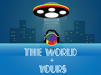 The World + yours album art album cover illustration vector