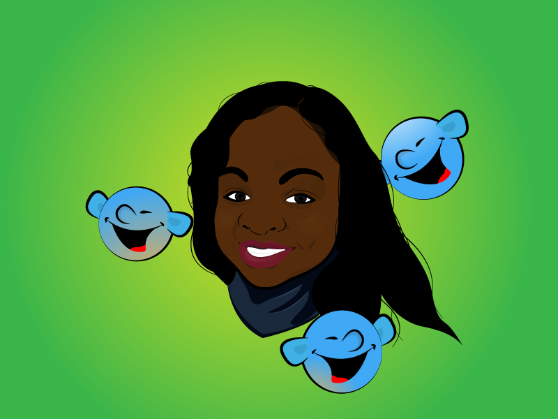 Smurfee hair art woman illustration illustration vector sketch smurf