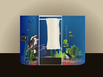 Photo Booth Fish Tank art design illustration illustrator vector