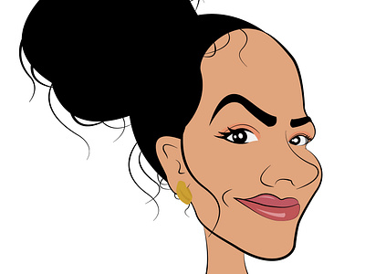 Kelani art character hair illustration portrait vector woman illustration