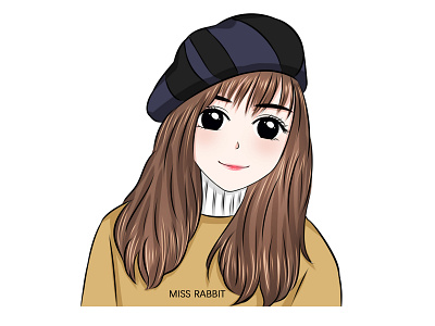 Miss Rabbit creative design girl illustration