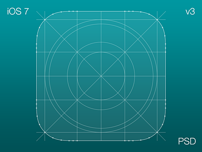 iOS 7 Icon Grid V3 7 app application grid guide guidelines icon ios ios 7 ipad iphone ipod mobile seven springboard template wwdc