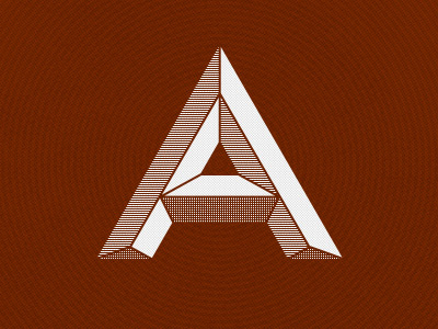 Affable glyph lettering logo shading shadow textures typography