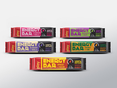 PLAY ENERGY BAR branding design graphic design graphicdesign layout packagedesign packaging packagingdesign typography