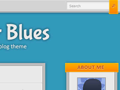Summer Blues Tumblr Theme blog blue design grey orange theme tumblr
