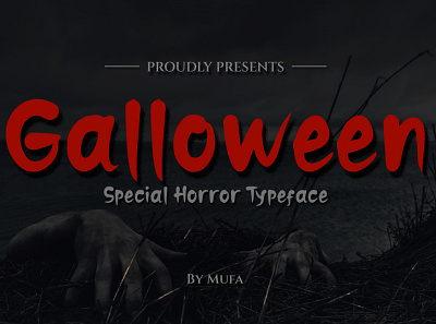 GALLOWEEN - Special Horror Typeface by Mufa branding calligraphy design font font design illustration script font typography web website