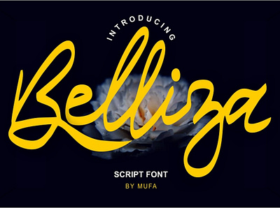 BELLIZA - Elegant Script Font by Mufa app branding calligraphy design font font design script font typography web website