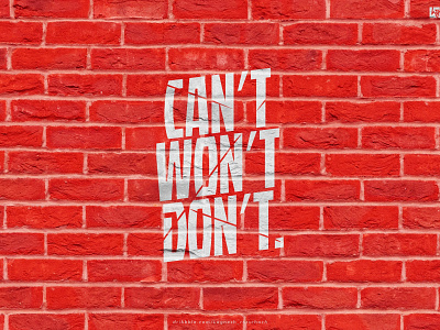 #cant_wont_dont graphic design india minimal poster print design red saturation tamilnadu typeface typogaphy wallpaper design