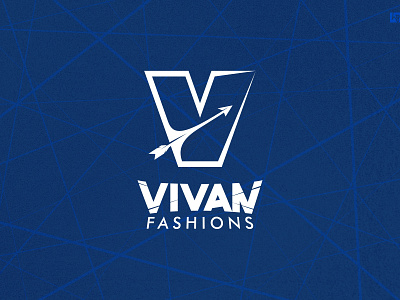 #vivan blue brand branding clothing fashion graphic design icon logo print design store title tshirt vector wordmark