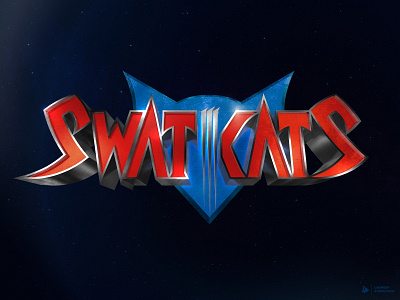 SwatKats 3d cartoon cinematic flim graphic design logo movie swatkats title