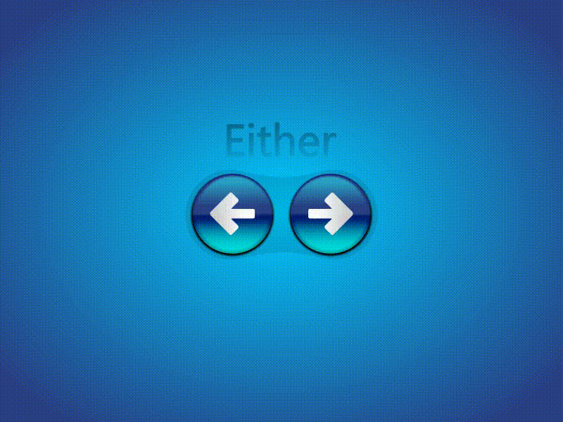 Illusion of choice system cursor blue graphic choice annimation design blender