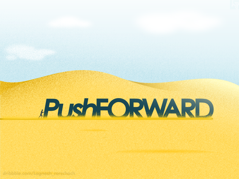 #PushForward inkscape j-st gradient landscape design desert motivation forward push noise illustration design graphic