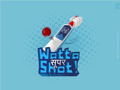 #wattaसुपरShot 2019 ball bat blue colors cricket design graphic graphic design illustration india sticker team worldcup