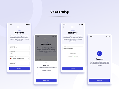 Mobile App - User Onboarding | Registration