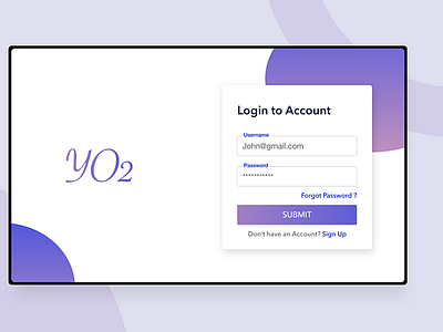 Login page