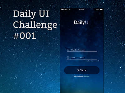 Daily UI Challenge 001 - Log-in Page