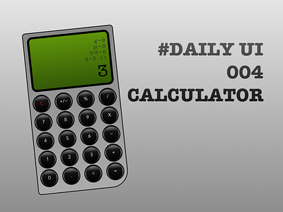 Daily UI Challenge 004 - Calculator dailyui004 design sketch ui