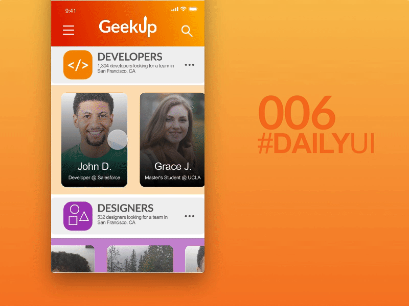 Daily UI Challenge 006 - User Profile