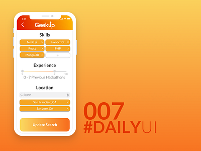 Daily UI Challenge 007 - Settings design sketch ui