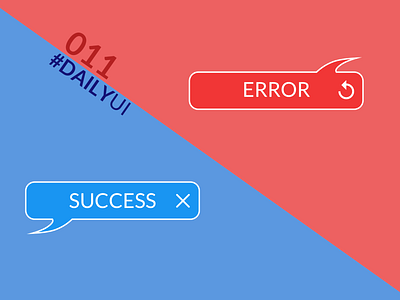 Daily UI Challenge 011 - Flash Messages design sketch ui