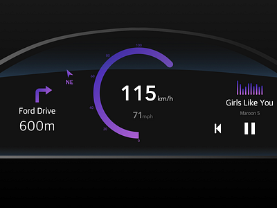 Daily UI Challenge 034 - Car Interface