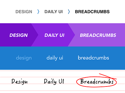 Daily UI Challenge 056 - Breadcrumbs