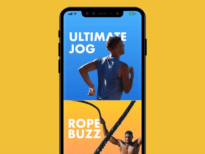 Daily UI Challenge 062 - Workout of the Day animation design ui