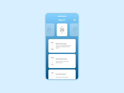 Daily UI Challenge 071 -Schedule dailyui design ui