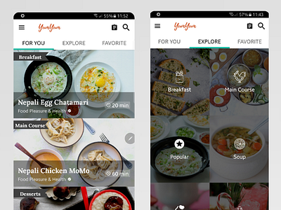 Food Recipie App UI android app food food app food recipie app nepal nepali nepali food recipie app
