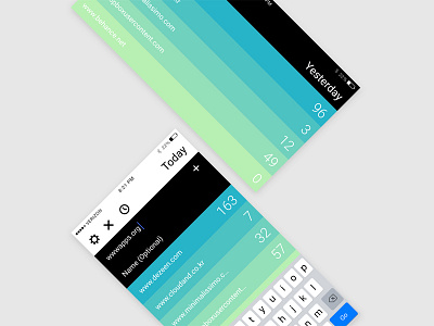 Goo Analytics app color interactive iphone product design ui ux webapp