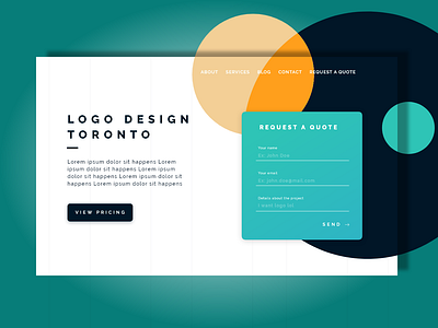 Landing Page Website Design Concept