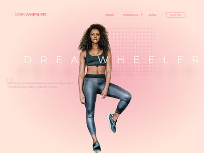 Web Design Concept for Fitness Influencer